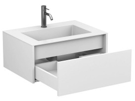 Тумба Miraggio Uno с раковиной Erica 700 МДФ белый мат 8815006