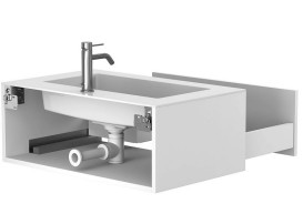 Тумба Miraggio Uno с раковиной Erica 800 МДФ белый глянцевый 8815012