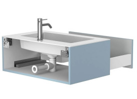 Тумба Miraggio Uno с раковиной Erica 800 МДФ голубой 8815018