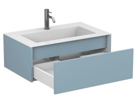 Тумба Miraggio Uno с раковиной Erica 800 МДФ голубой 8815018