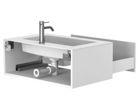 Тумба Miraggio Uno с раковиной Erica 800 МДФ белый мат 8815007