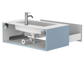 Тумба Miraggio Uno с раковиной Erica 900 МДФ голубой 8815019