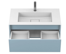 Тумба Miraggio Uno с раковиной Erica 900 МДФ голубой 8815019