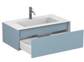 Тумба Miraggio Uno с раковиной Erica 900 МДФ голубой 8815019