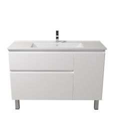 Тумба Мийдодир Baki 120-U з раковиною Creavit SU-120 ДСП/МДФ білий глянець 00-0009162