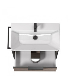 Тумба Мойдодир Denver 80-A з опорами та рушником утримувачем з раковиною Vivace ДСП дуб евок 00-0008453