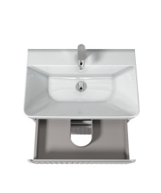 Тумба Мойдодыр Fluffy 70-U с раковиной Vivace ДСП/МДФ белый мат 00-0009157