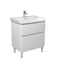 Тумба Мойдодыр Fluffy 70-U с раковиной Vivace ДСП/МДФ белый мат 00-0009157