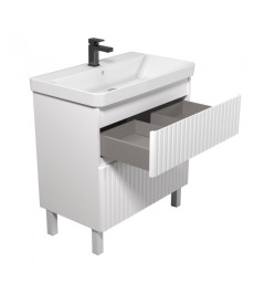 Тумба Мийдодир Fluffy 80-U з раковиною Vivace ДСП/МДФ білий мат 00-0008609