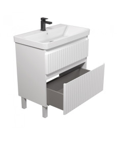 Тумба Мийдодир Fluffy 80-U з раковиною Vivace ДСП/МДФ білий мат 00-0008609