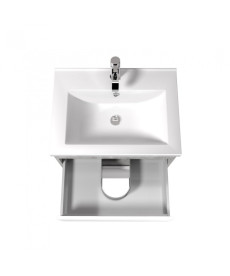 Тумба Мойдодыр Polo Loft 60-U с раковиной Cosmo ДСП бетон/белый глянец 00-0008081