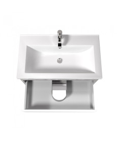 Тумба Мийдодир Polo Loft 70-U з раковиною Cosmo ДСП бетон/білий глянець 00-0008387