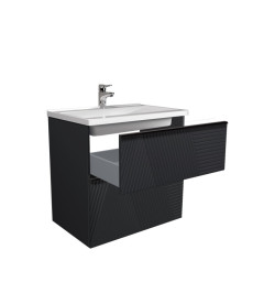 Тумба Мойдодыр Rome 70-U с раковиной Debut ДСП/МДФ графит матовый 00-0008697