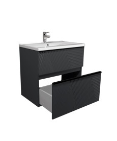 Тумба Мойдодыр Rome 70-U с раковиной Debut ДСП/МДФ графит матовый 00-0008697