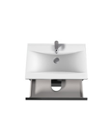 Тумба Мойдодыр Rome 70-U с раковиной Debut ДСП/МДФ графит матовый 00-0008697