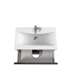 Тумба Мойдодыр Rome 80-U с раковиной Debut ДСП/МДФ графит матовый 00-0008666