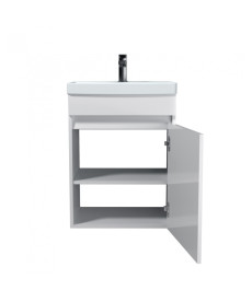 Тумба Мойдодыр Windy 50-U с раковиной Sempre ДСП белый глянец 00-0008136