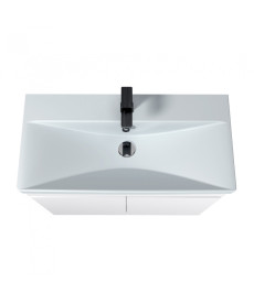 Тумба Мийдодир Windy 80-U з раковиною Sempre ДСП білий глянець 00-0008135