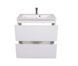Тумба для підлоги Аквародос Акцент 60 см з раковиною Альфа ДСП/МДФ білий глянець АР000040144