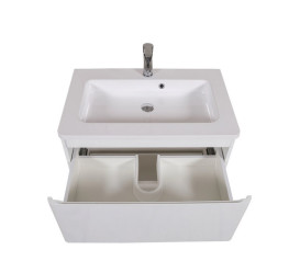 Тумба для підлоги Аквародос Акцент 70 см з раковиною Альфа ДСП/МДФ білий глянець АР000040142