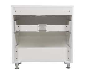 Тумба напольная Аквародос Акцент 80 см с раковиной Альфа ДСП/МДФ белый глянец АР000040140