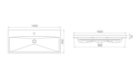 Тумба напольная Аквародос Альфа 100 см с раковиной Elite ДСП/МДФ белый АР000040166