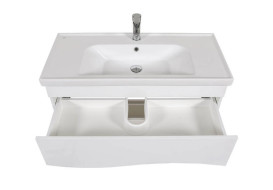 Тумба напольная Аквародос Альфа 100 см с раковиной Frame ДСП/МДФ белый АР000040175