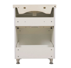 Тумба напольная Аквародос Альфа 60 см с раковиной Elite ДСП/МДФ белый АР000040167