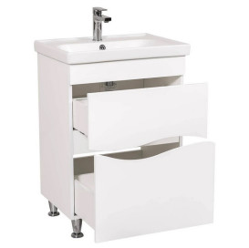 Тумба для підлоги Аквародос Альфа 60 см з раковиною Frame ДСП/МДФ білий АР000040172