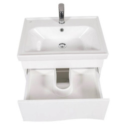 Тумба для підлоги Аквародос Альфа 60 см з раковиною Frame ДСП/МДФ білий АР000040172