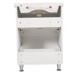 Тумба для підлоги Аквародос Альфа 60 см з раковиною Frame ДСП/МДФ білий АР000040172