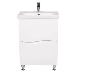 Тумба для підлоги Аквародос Альфа 60 см з раковиною Frame ДСП/МДФ білий АР000040172