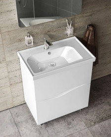 Тумба напольная Аквародос Альфа 70 см с раковиной Frame ДСП/МДФ белый АР000040173