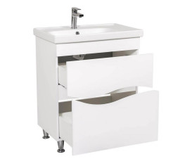 Тумба напольная Аквародос Альфа 70 см с раковиной Frame ДСП/МДФ белый АР000040173