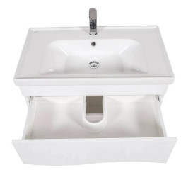 Тумба напольная Аквародос Альфа 80 см с раковиной Frame ДСП/МДФ белый АР000040174