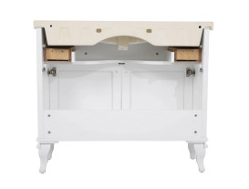 Тумба напольная Аквародос Беатриче 100 см с раковиной Lila ДСП/МДФ белый патина золото АР000074317