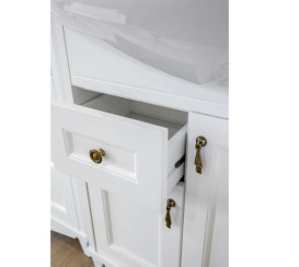 Тумба напольная Аквародос Беатриче 100 см с раковиной Lila ДСП/МДФ белый патина золото АР000074317