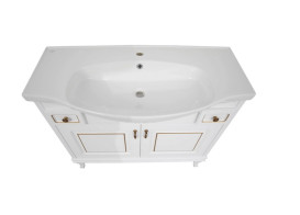 Тумба напольная Аквародос Беатриче 100 см с раковиной Lila ДСП/МДФ белый патина золото АР000074317