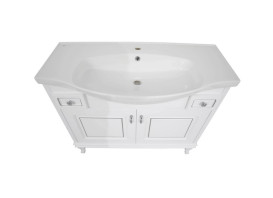 Тумба напольная Аквародос Беатриче 100 см с раковиной Lila ДСП/МДФ белый патина хром АР000074318