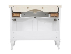 Тумба напольная Аквародос Беатриче 100 см с раковиной Lila ДСП/МДФ белый патина хром АР000074318