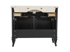 Тумба напольная Аквародос Беатриче 100 см с раковиной Lila ДСП/МДФ черный патина золото АР000073687