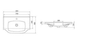 Тумба напольная Аквародос Беатриче 80 см с раковиной New Classic ДСП/МДФ черный патина золото АР000042844