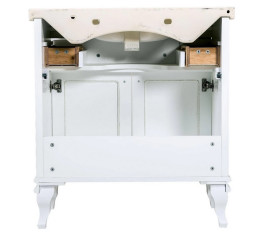 Тумба напольная Аквародос Беатриче 80 см с раковиной New Classic ДСП/МДФ белый патина хром АР000040197
