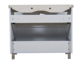 Тумба напольная Аквародос Элит 100 см с раковиной Elite ДСП/МДФ белый мат АР000040369