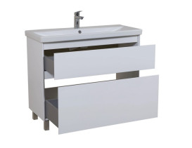 Тумба напольная Аквародос Элит 100 см с раковиной Elite ДСП/МДФ белый мат АР000040369