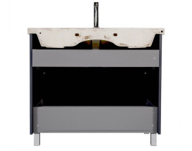 Тумба напольная Аквародос Элит 100 см с раковиной Elite ДСП/МДФ графит глянец АР000049080