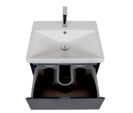 Тумба для підлоги Аквародос Еліт 60 см з раковиною Elite ДСП/МДФ графіт глянець АР000049082