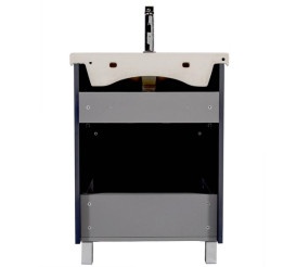 Тумба для підлоги Аквародос Еліт 60 см з раковиною Elite ДСП/МДФ графіт глянець АР000049082