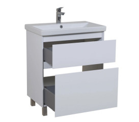 Тумба напольная Аквародос Элит 70 см с раковиной Elite ДСП/МДФ белый мат АР000040373