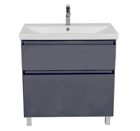 Тумба для підлоги Аквародос Еліт 70 см з раковиною Elite ДСП/МДФ графіт глянець АР000049084